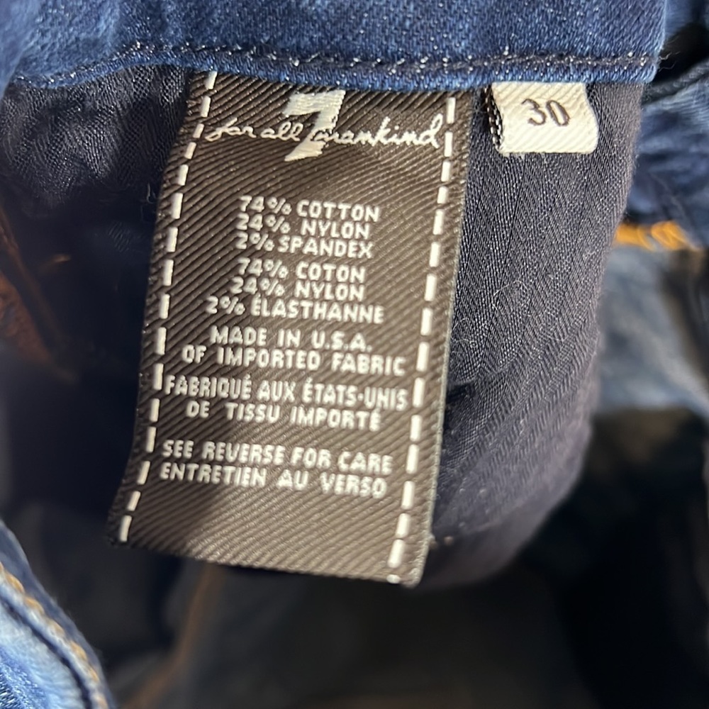 7 for all mankind A pocket jeans size 30 - Picture 14 of 14